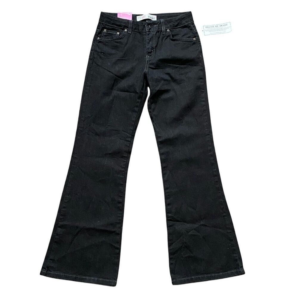 Faded Glory Slim Stretch Flare Black Jeans Girls Size 14 NWT